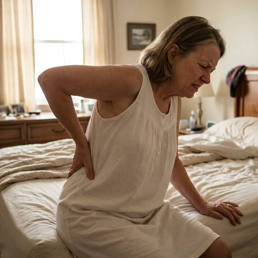 You Sleep All Night and Wake Up With Your Lower Back Set Like Plaster